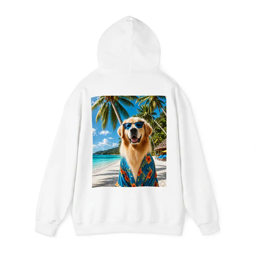 Golden Retriever Hawaiian Shirt Tropical Beach – Hoodies