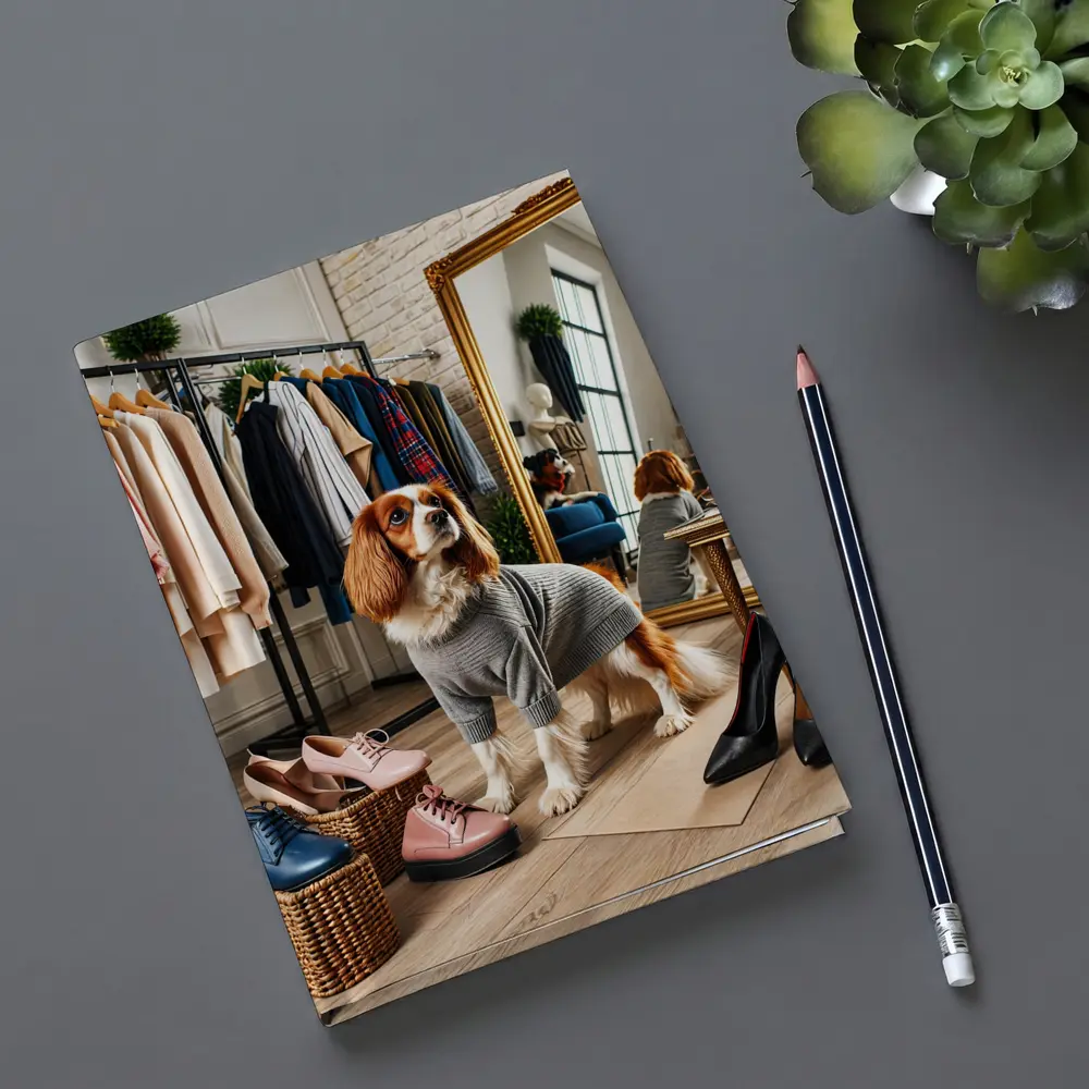 Cavalier King Charles Spaniel Fashion Boutique Scene – Notebooks