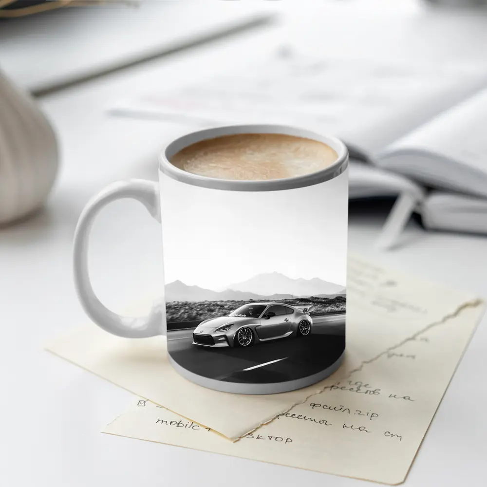 Toyota GR86 Black White Mountain Road Drive – Mugs