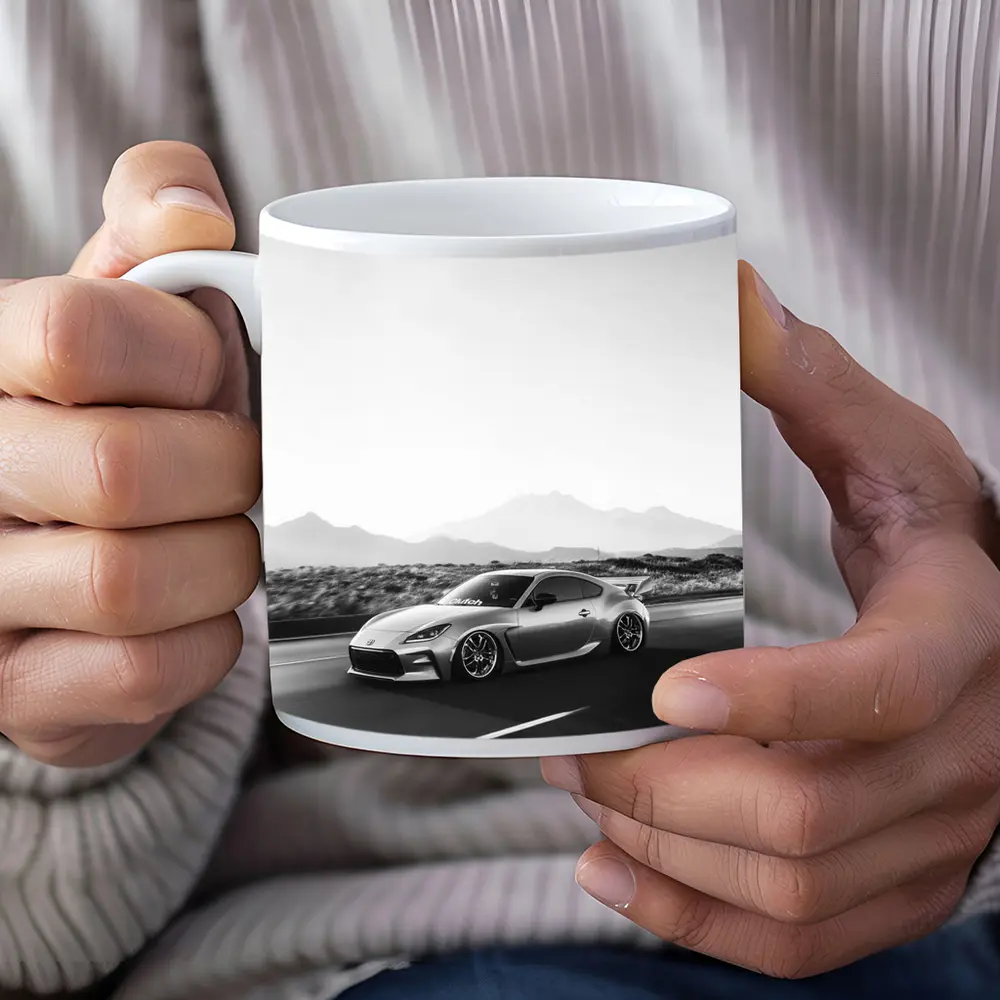 Toyota GR86 Black White Mountain Road Drive – Mugs