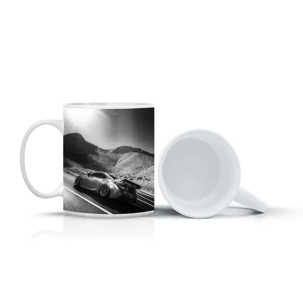 Subaru BRZ Black White Desert Mountain Road – Mugs