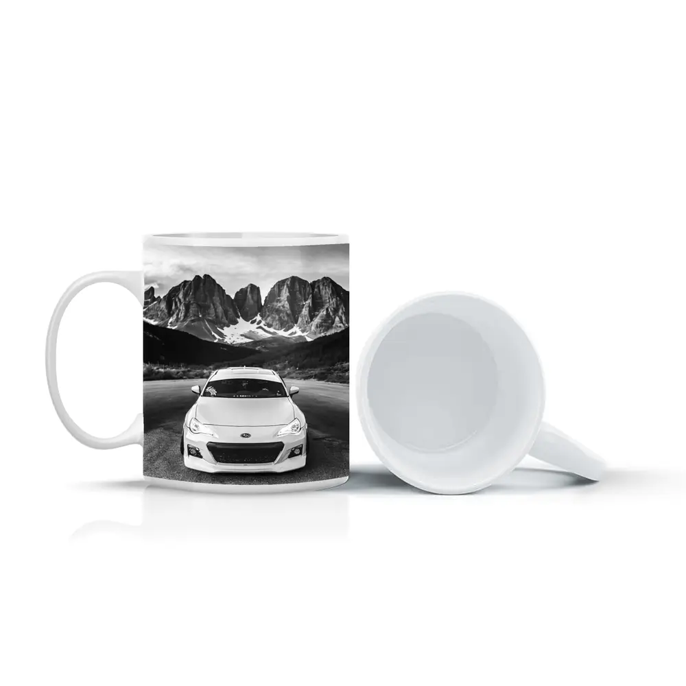 Subaru BRZ Black White Mountain Road – Mugs