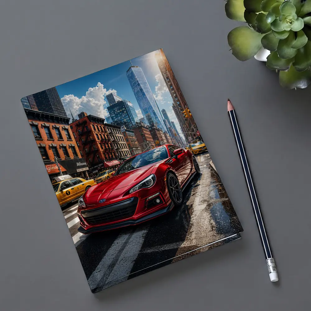 Subaru BRZ Red Sports Car New York City – Notebooks