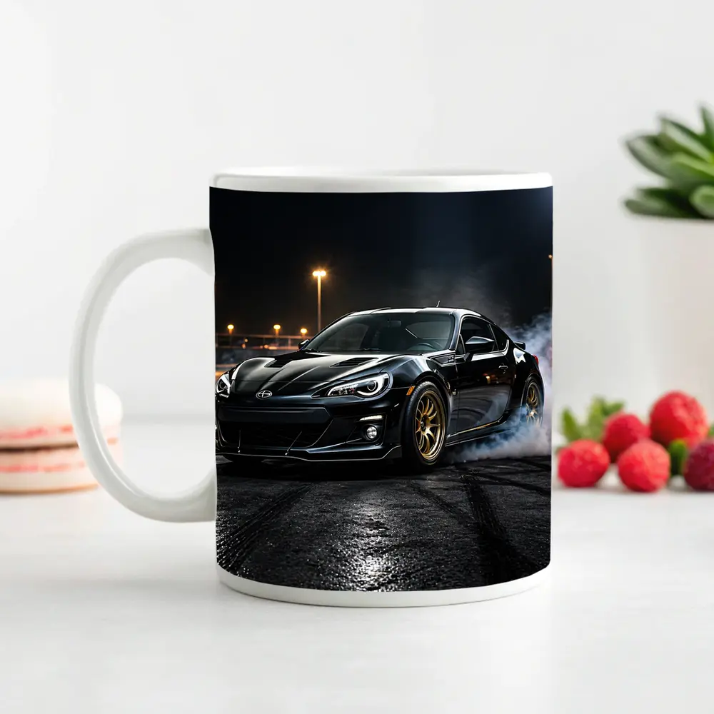 Subaru BRZ Black Drifting Night Track – Mugs