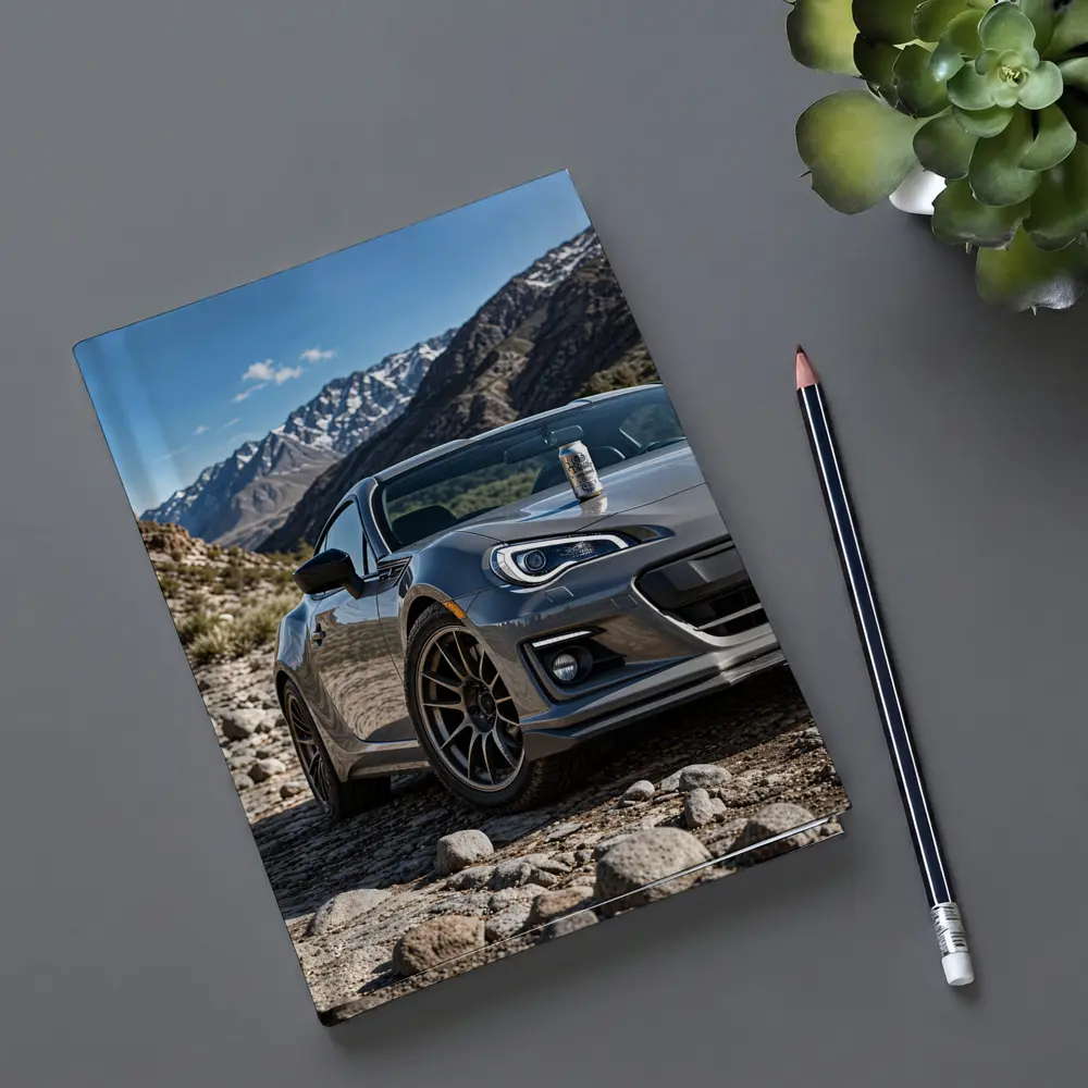 Subaru BRZ Gray Sports Car Mountain Setting – Notebooks