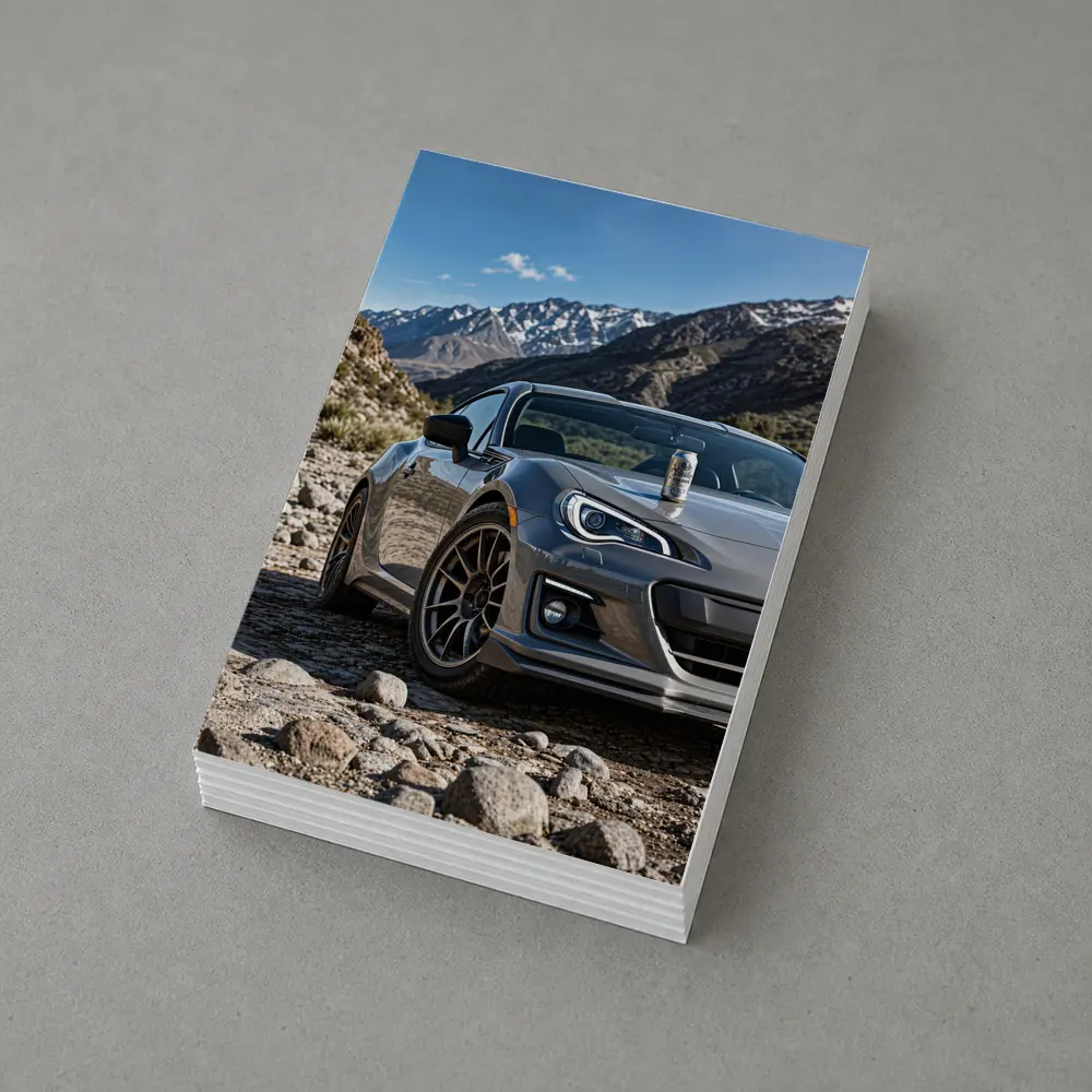 Subaru BRZ Gray Sports Car Mountain Setting – Postcards