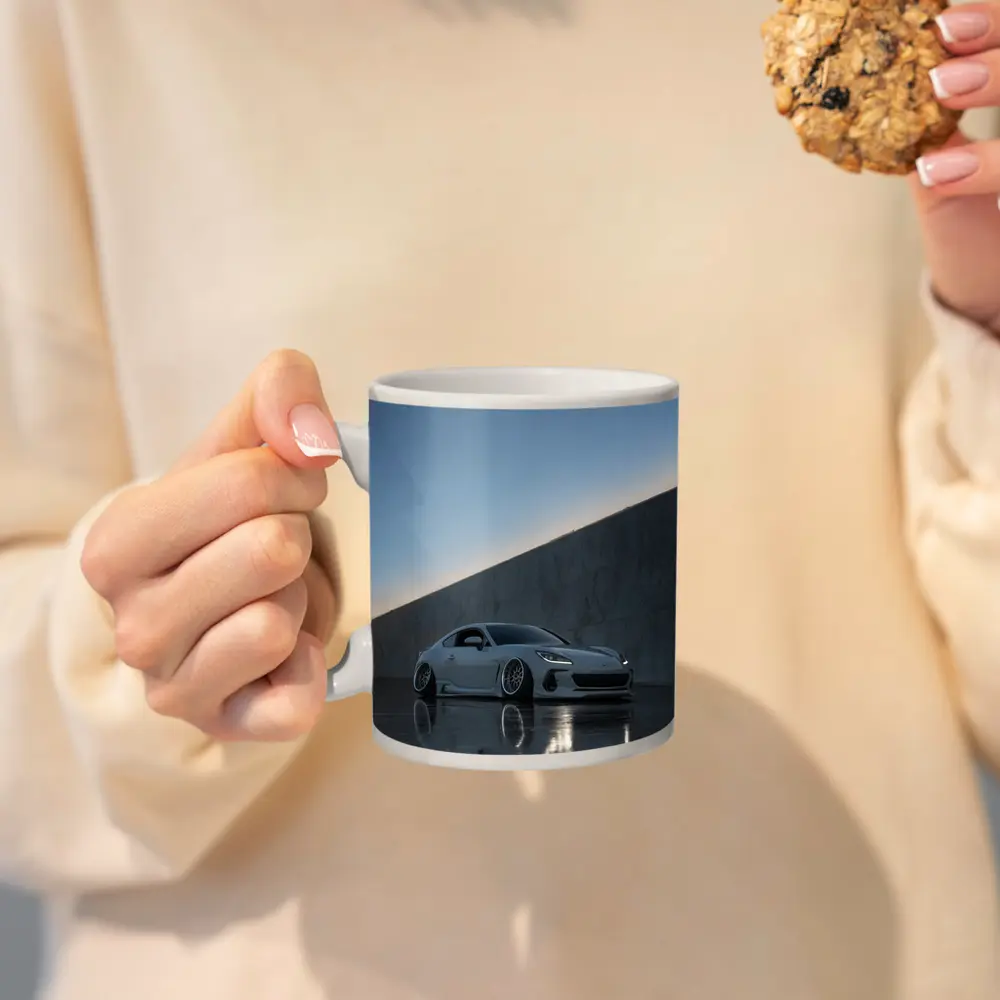 Subaru BRZ Slammed White Marble Wall – Mugs