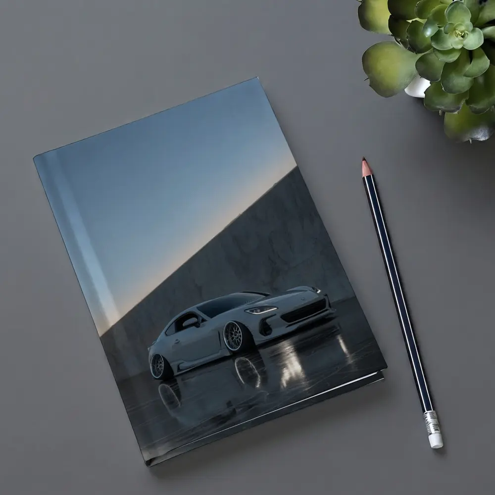 Subaru BRZ Slammed White Marble Wall – Notebooks