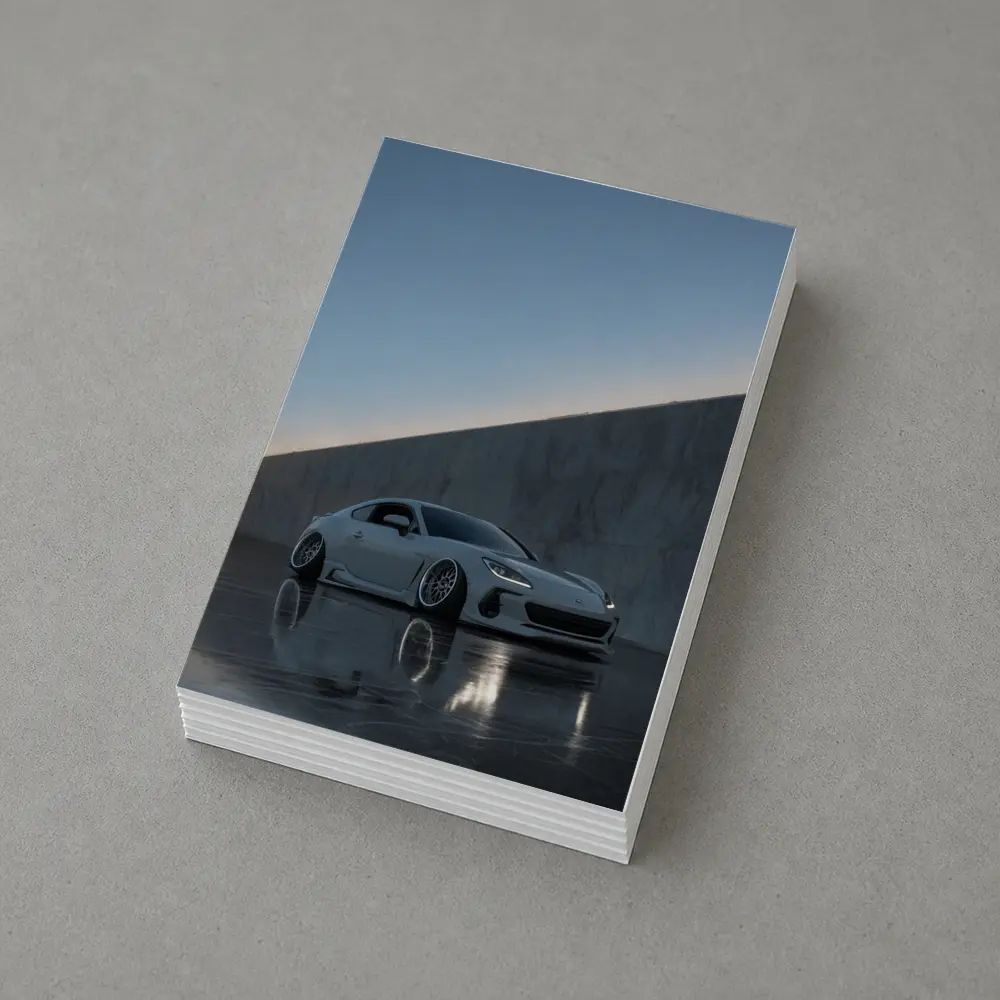 Subaru BRZ Slammed White Marble Wall – Postcards