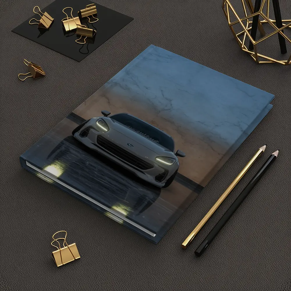 Subaru BRZ Front View Marble Background – Notebooks