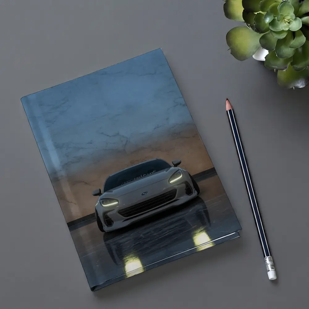 Subaru BRZ Front View Marble Background – Notebooks