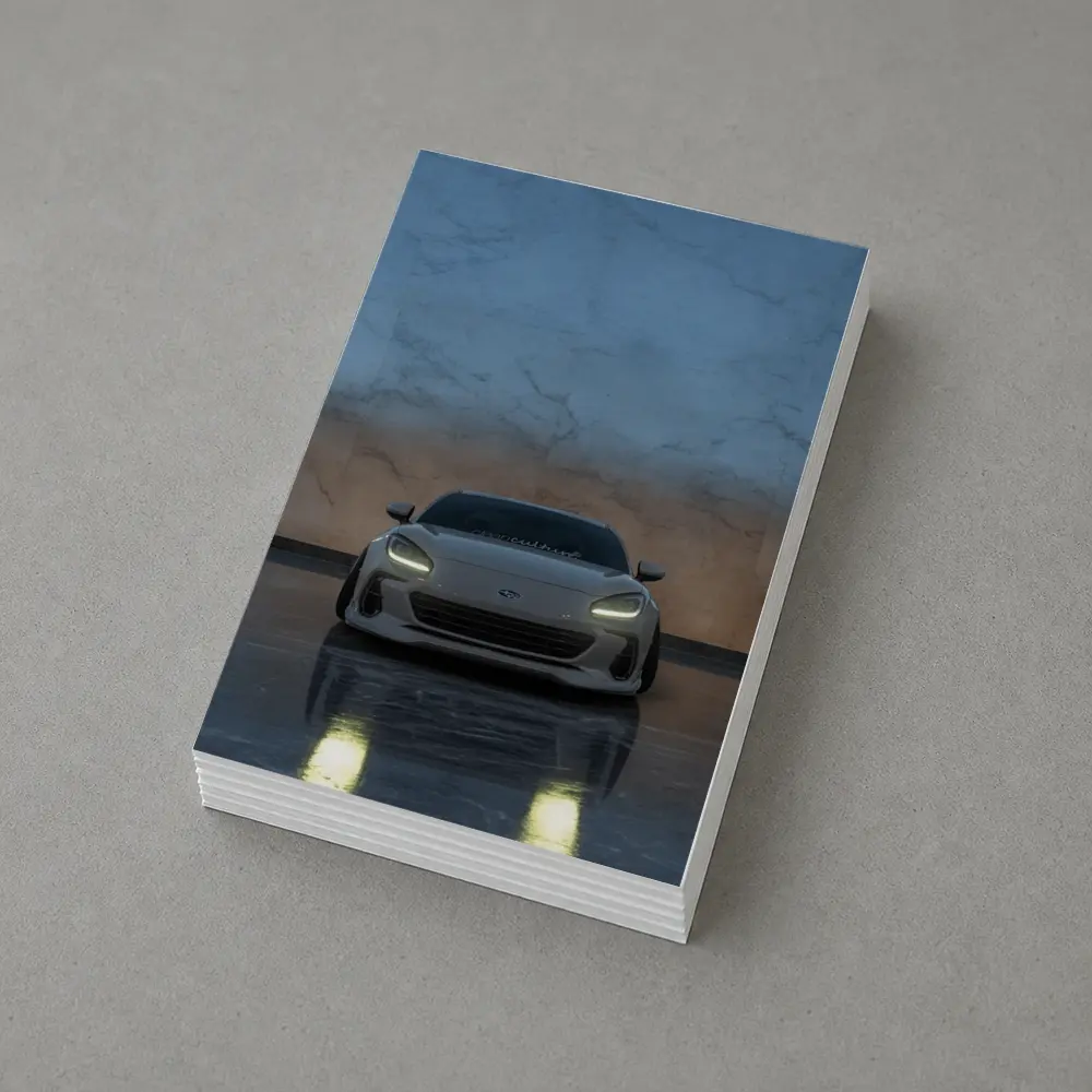 Subaru BRZ Front View Marble Background – Postcards