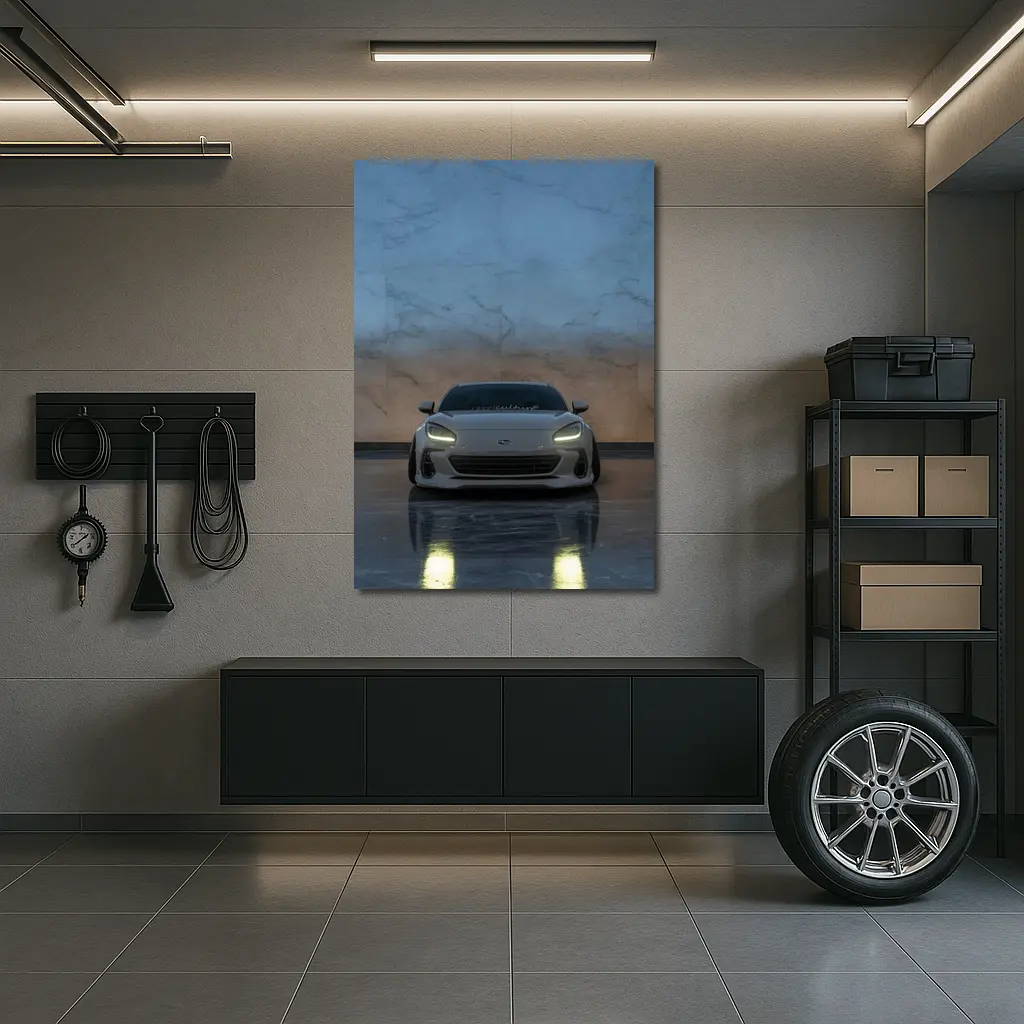 Subaru BRZ Front View Marble Background – Wall Art
