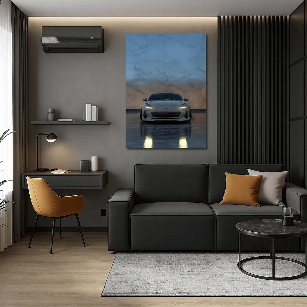Subaru BRZ Front View Marble Background – Wall Art