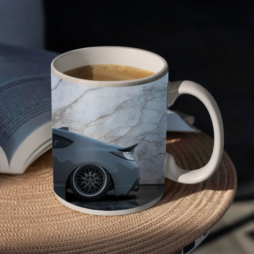 Subaru BRZ Gray Stance Marble Background – Mugs