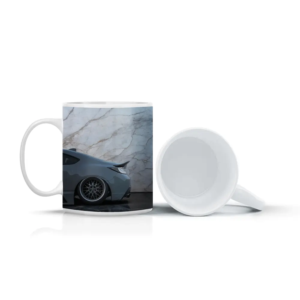 Subaru BRZ Gray Stance Marble Background – Mugs