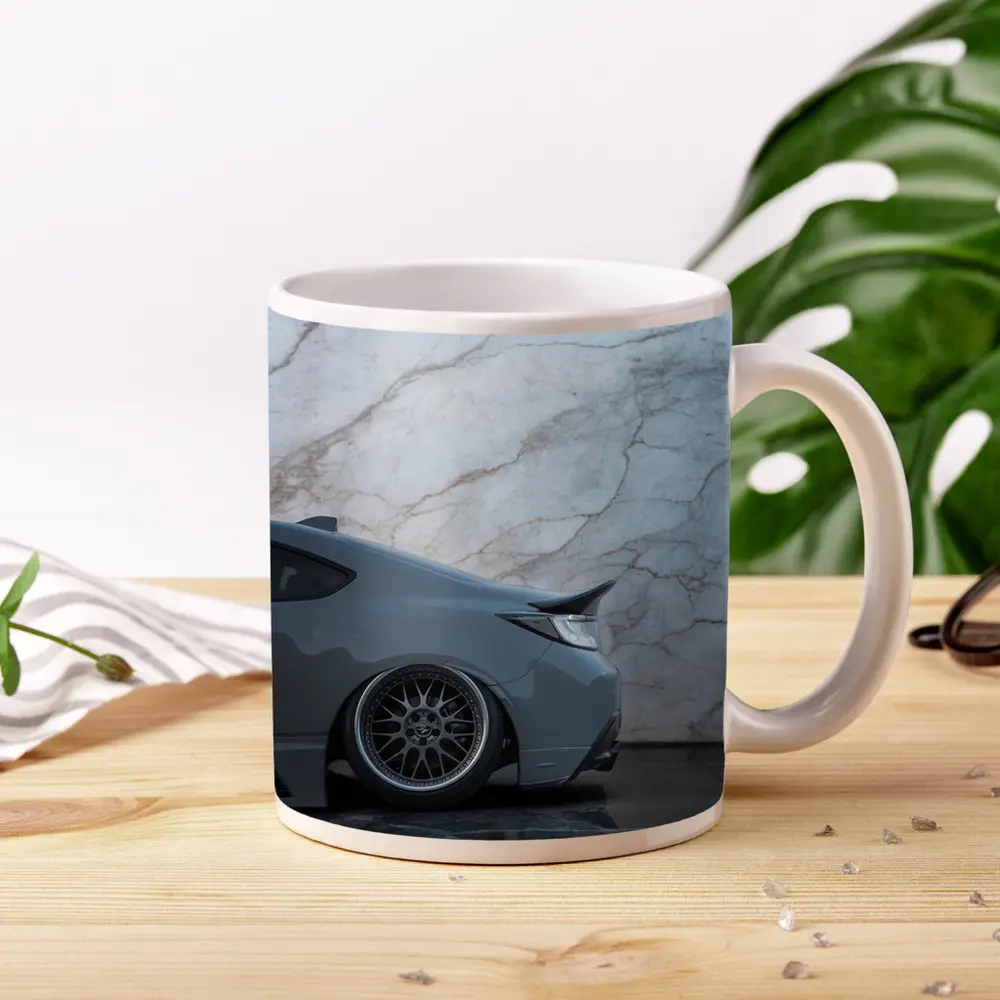 Subaru BRZ Gray Stance Marble Background – Mugs