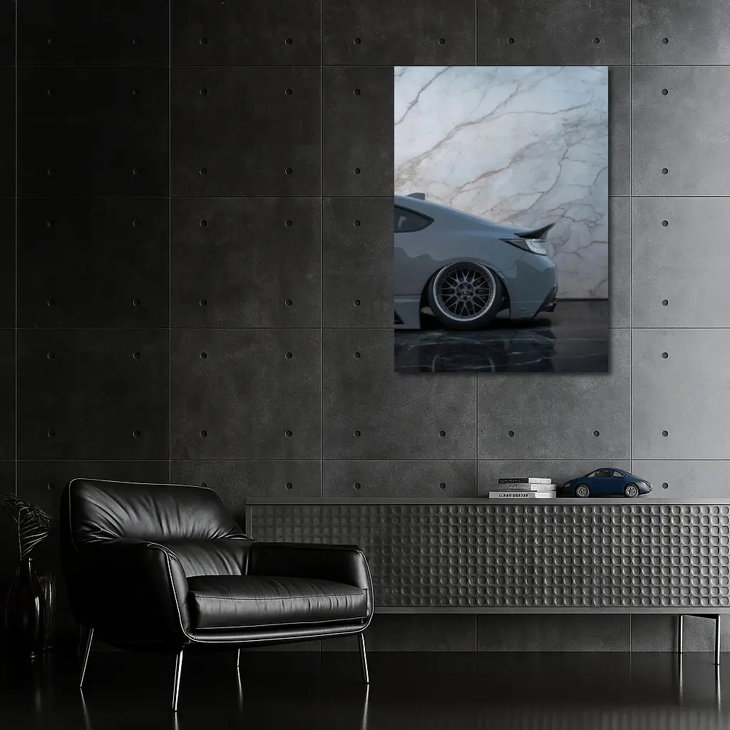 Subaru BRZ Gray Stance Marble Background – Wall Art