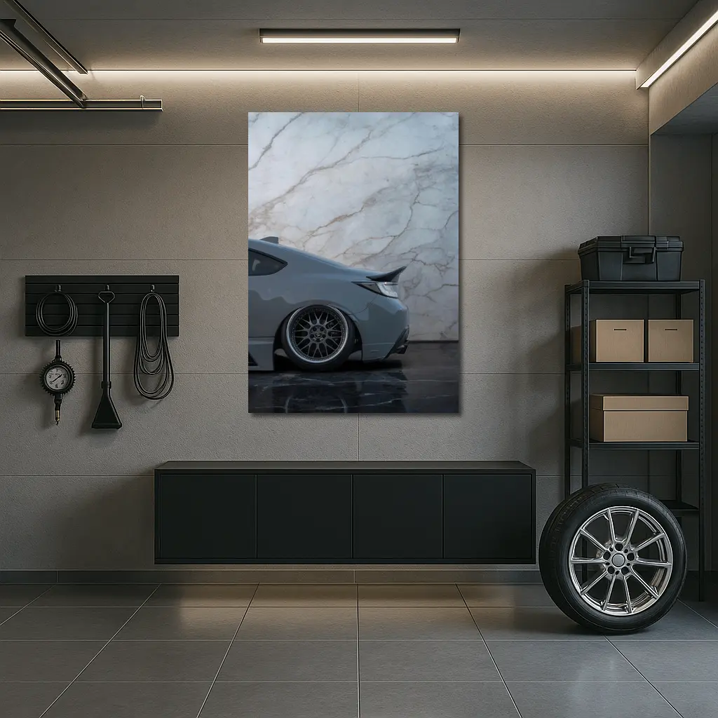Subaru BRZ Gray Stance Marble Background – Wall Art