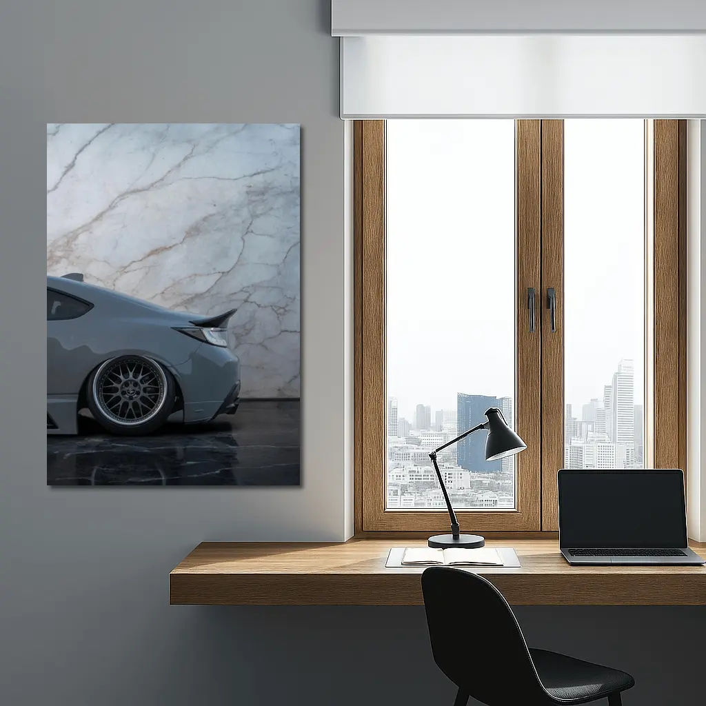 Subaru BRZ Gray Stance Marble Background – Wall Art