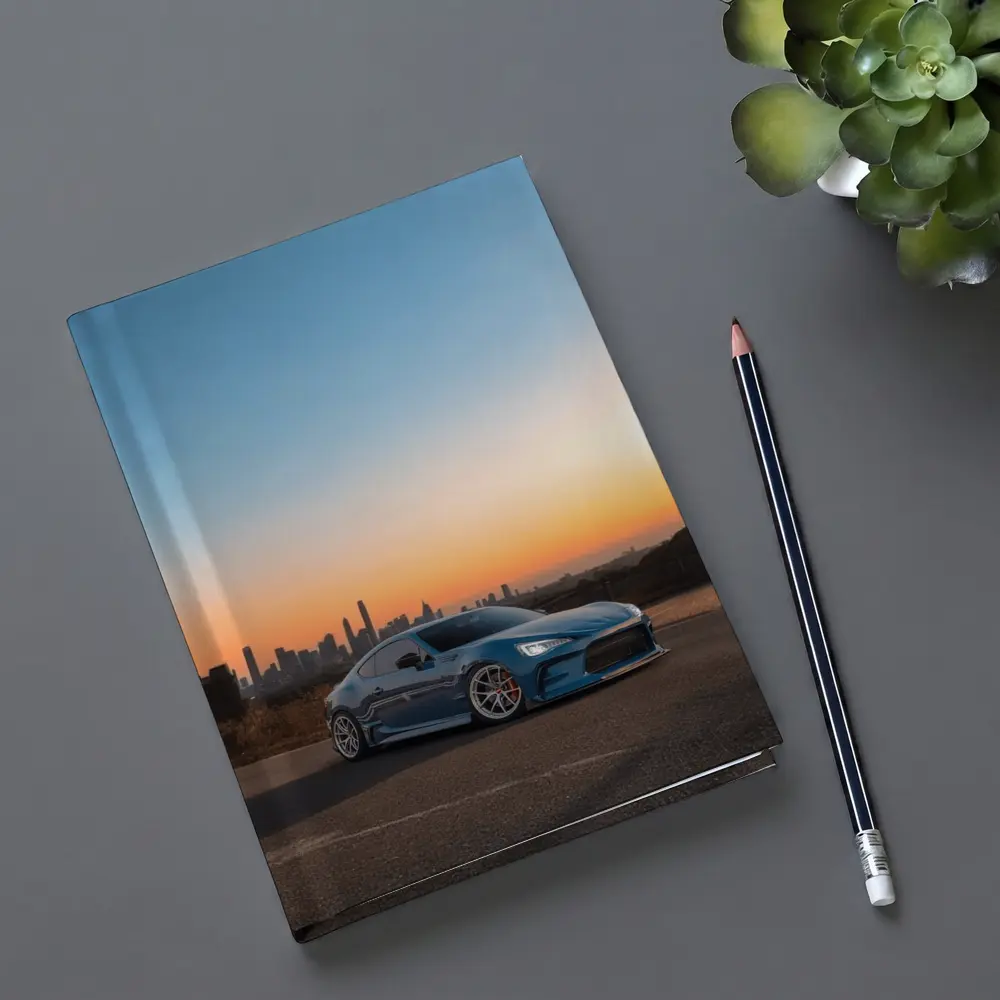 Subaru BRZ Blue Stance City Sunset – Notebooks