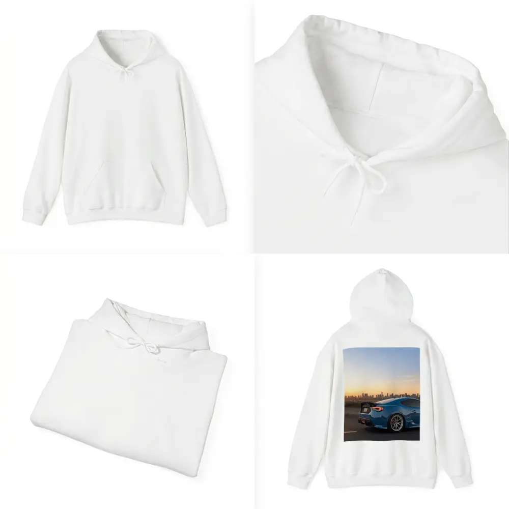 Subaru BRZ Blue Coupe City Sunset – Hoodies