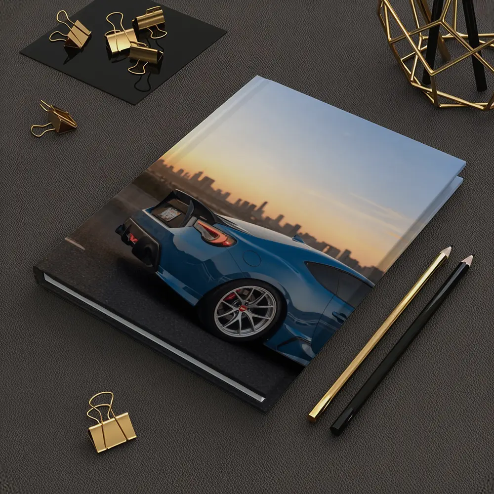 Subaru BRZ Blue Coupe City Sunset – Notebooks