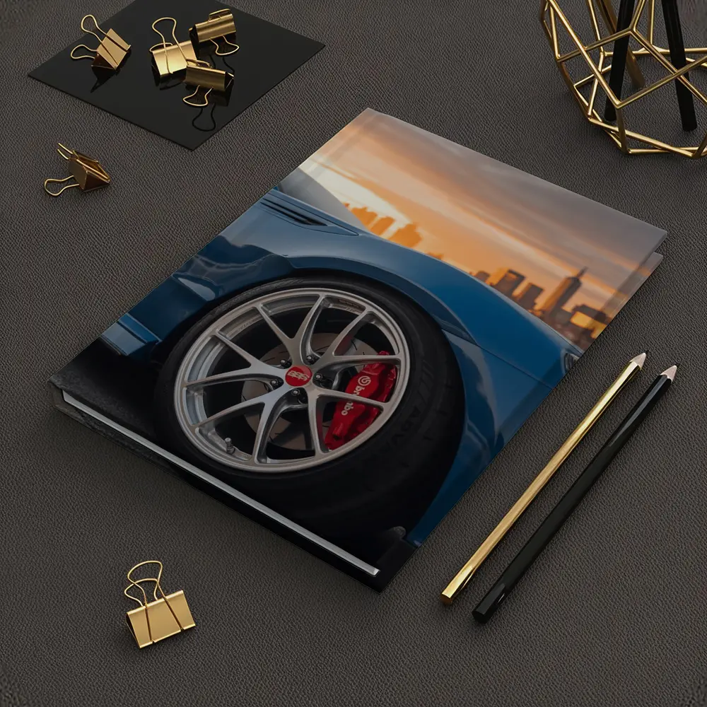 Subaru BRZ Blue City Sunset Skyline – Notebooks