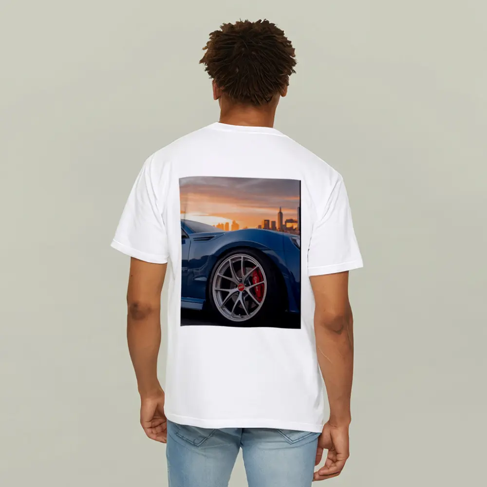 Subaru BRZ Blue City Sunset Skyline – T-Shirts