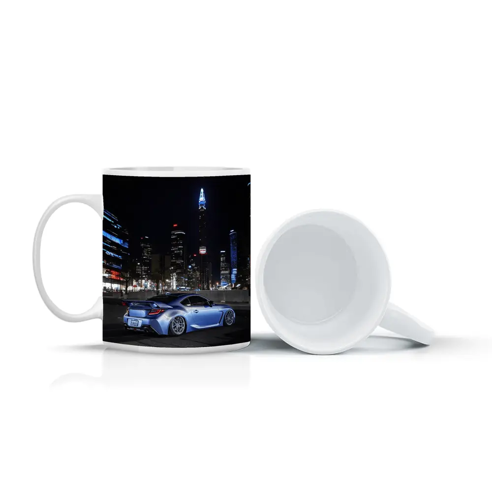 Subaru BRZ Night City Skyline Blue – Mugs