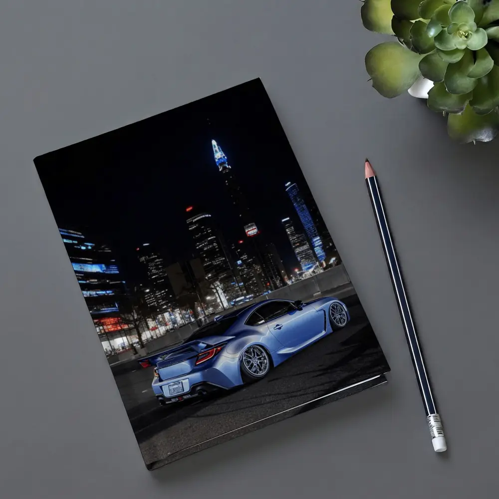 Subaru BRZ Night City Skyline Blue – Notebooks