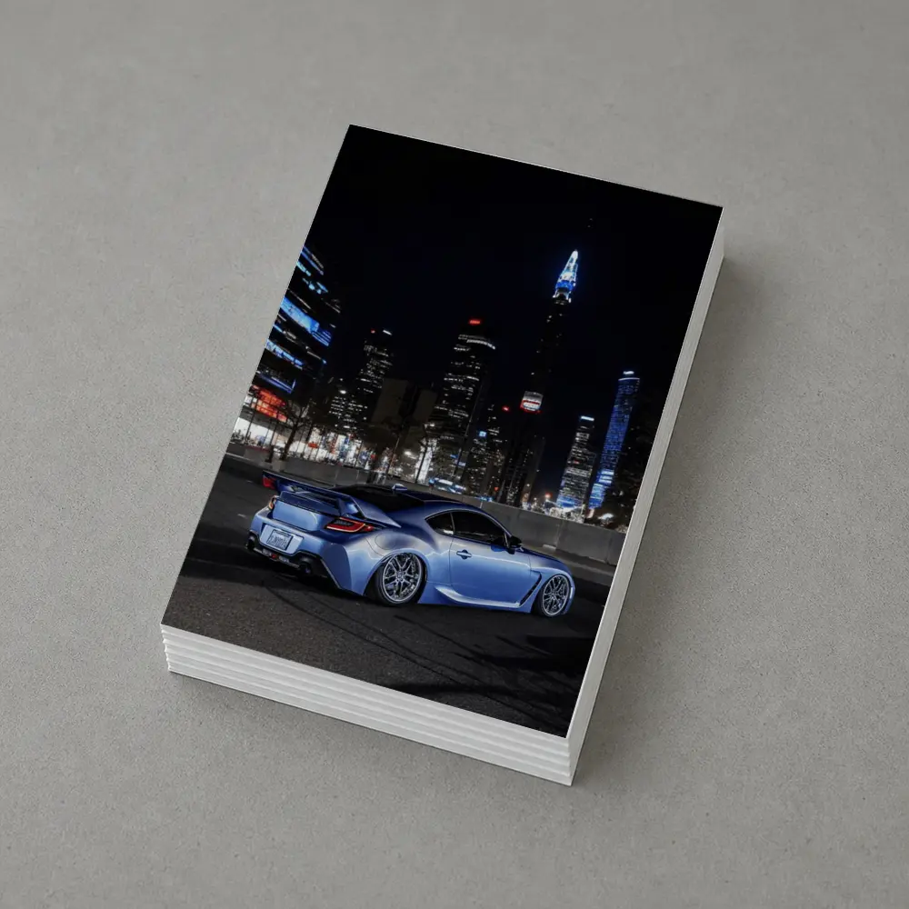 Subaru BRZ Night City Skyline Blue – Postcards