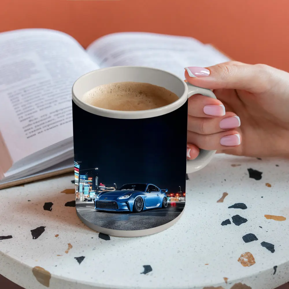 Toyota GT86 Blue Night City Street – Mugs