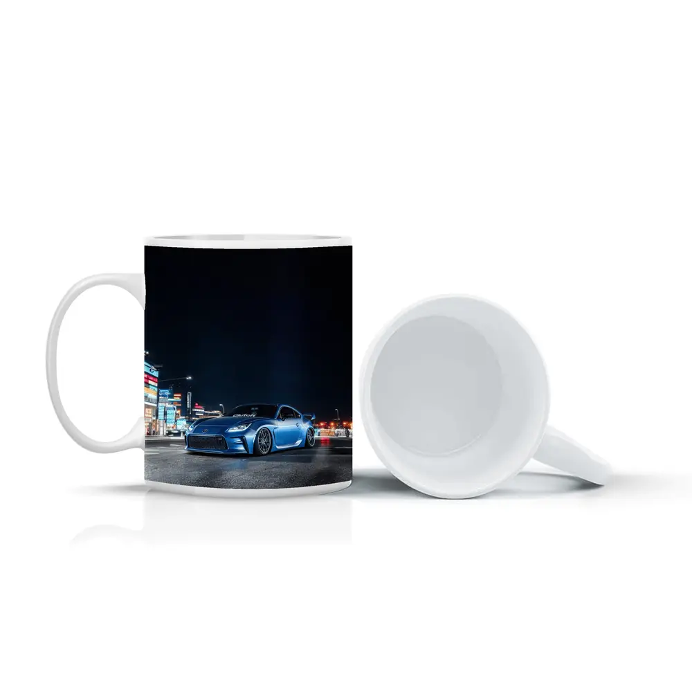 Toyota GT86 Blue Night City Street – Mugs