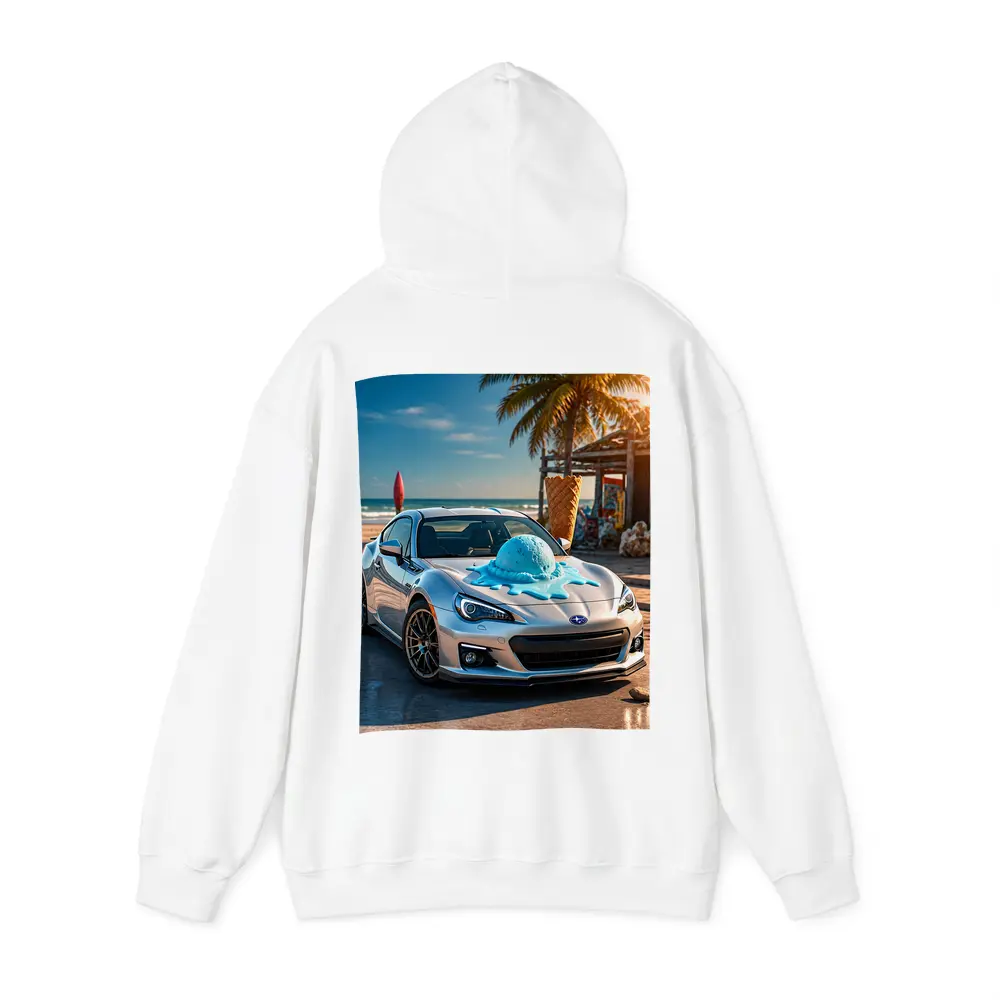 Subaru BRZ Silver Car Beach Ice Cream – Hoodies