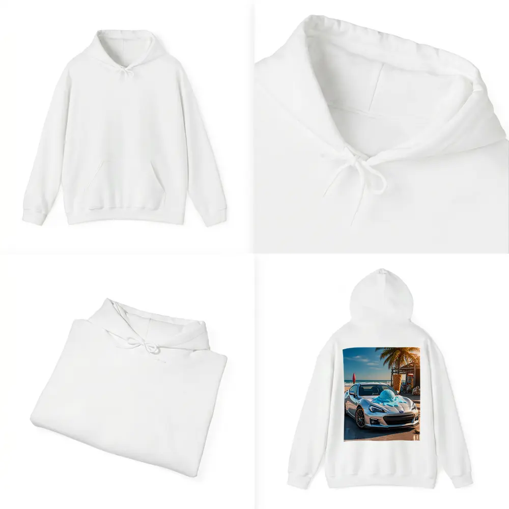 Subaru BRZ Silver Car Beach Ice Cream – Hoodies