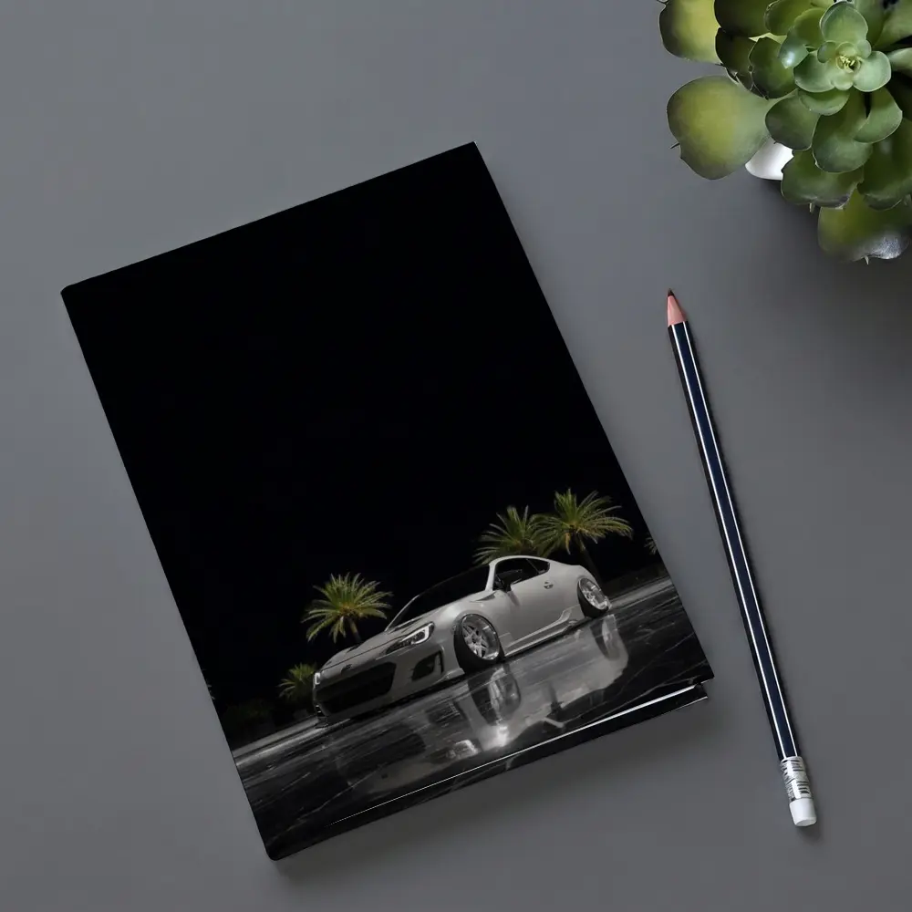 Subaru BRZ Slammed Night Palm Trees – Notebooks