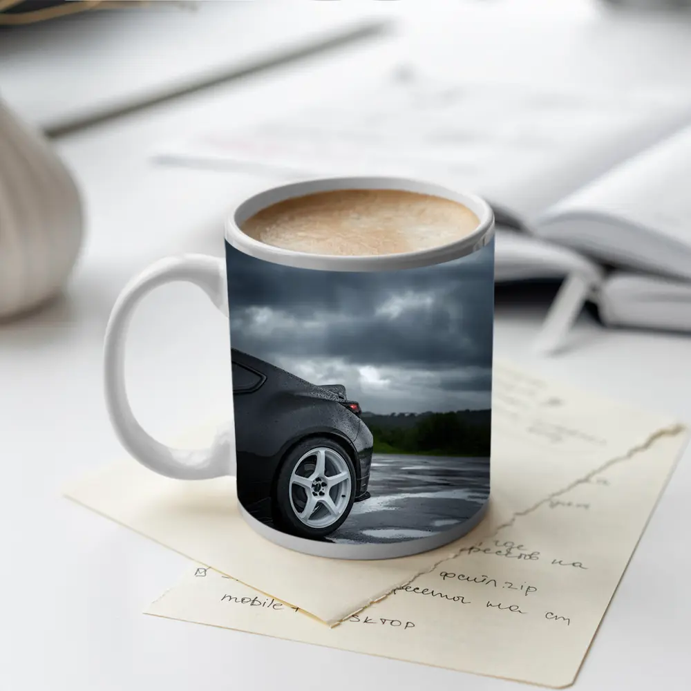 Subaru BRZ Black Wet Rainy Day – Mugs