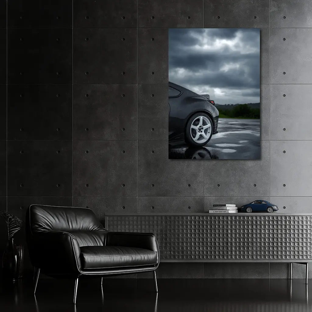 Subaru BRZ Black Wet Rainy Day – Wall Art