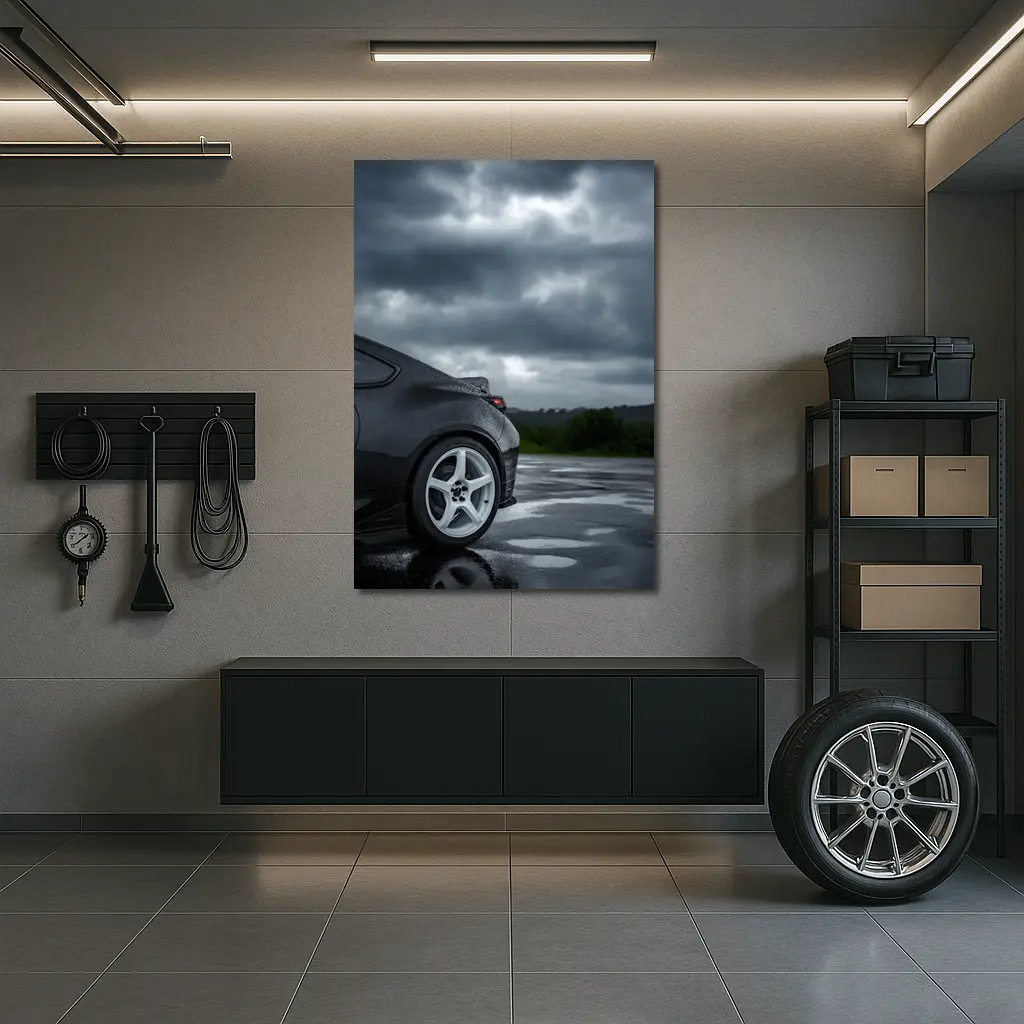 Subaru BRZ Black Wet Rainy Day – Wall Art