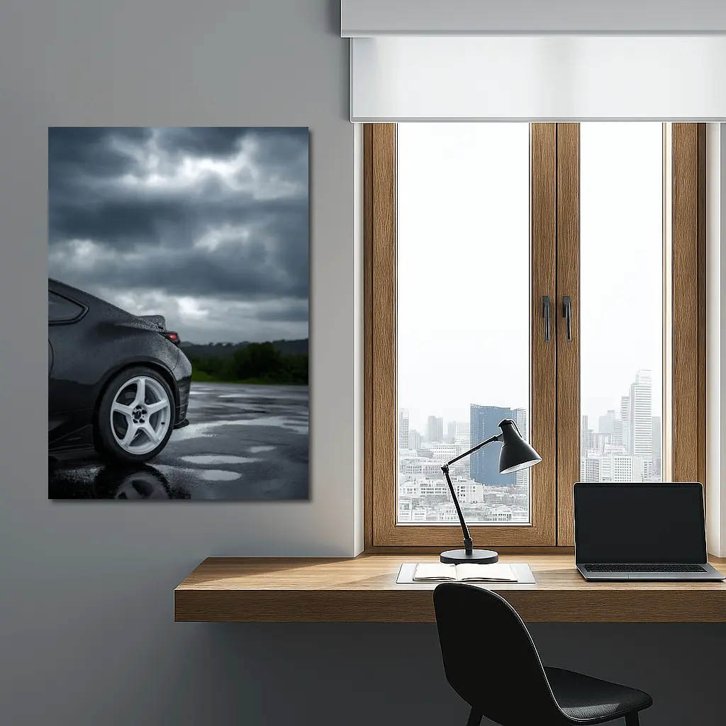 Subaru BRZ Black Wet Rainy Day – Wall Art