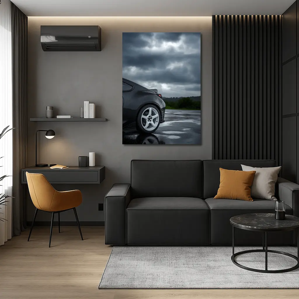 Subaru BRZ Black Wet Rainy Day – Wall Art