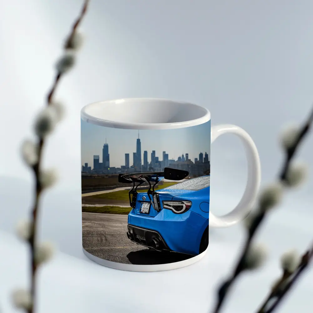 Subaru BRZ Blue City Skyline Track – Mugs