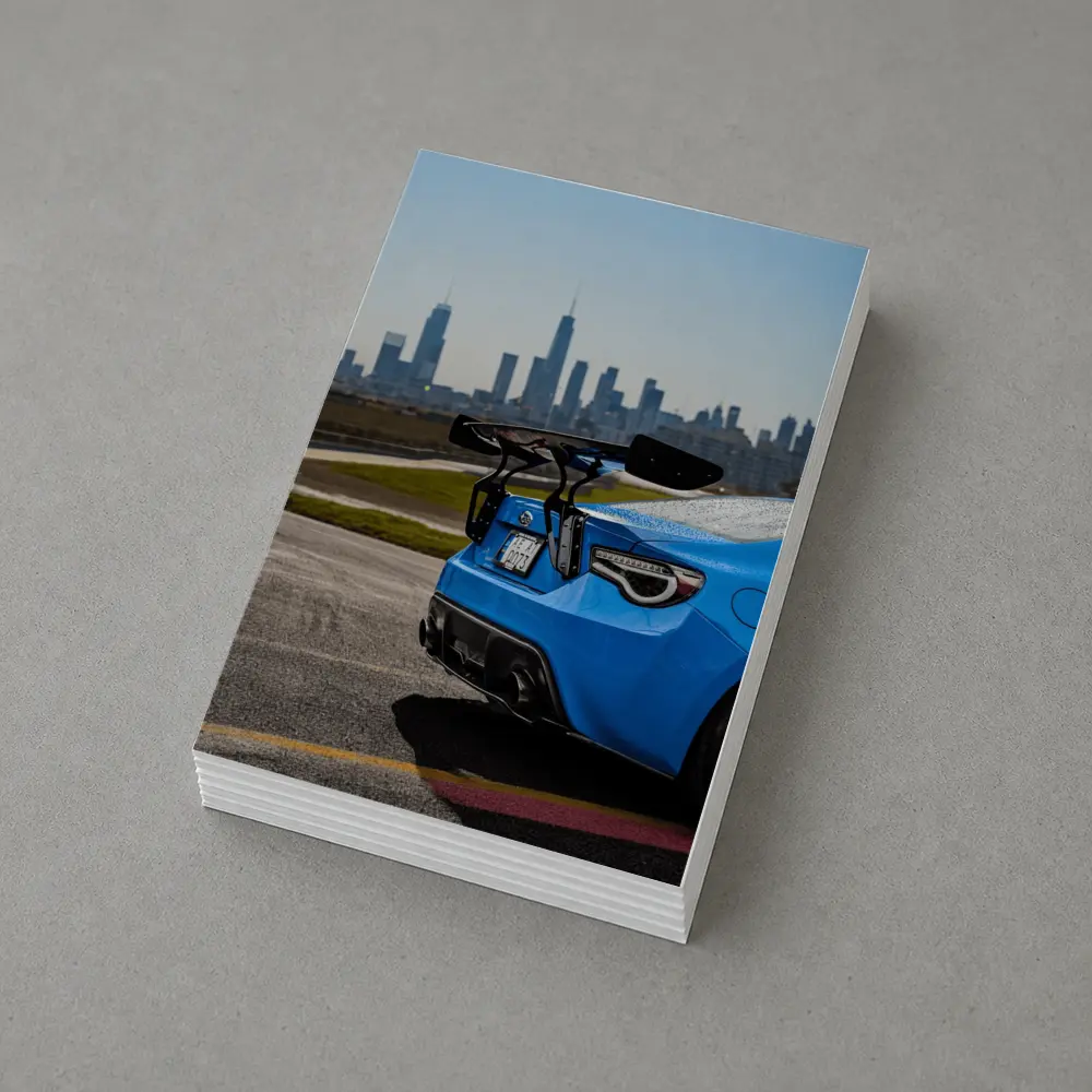 Subaru BRZ Blue City Skyline Track – Postcards