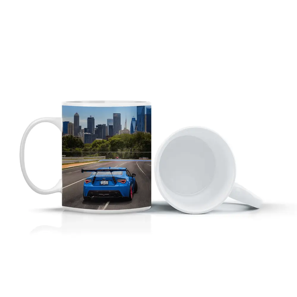 Blue Subaru BRZ on City Track – Mugs
