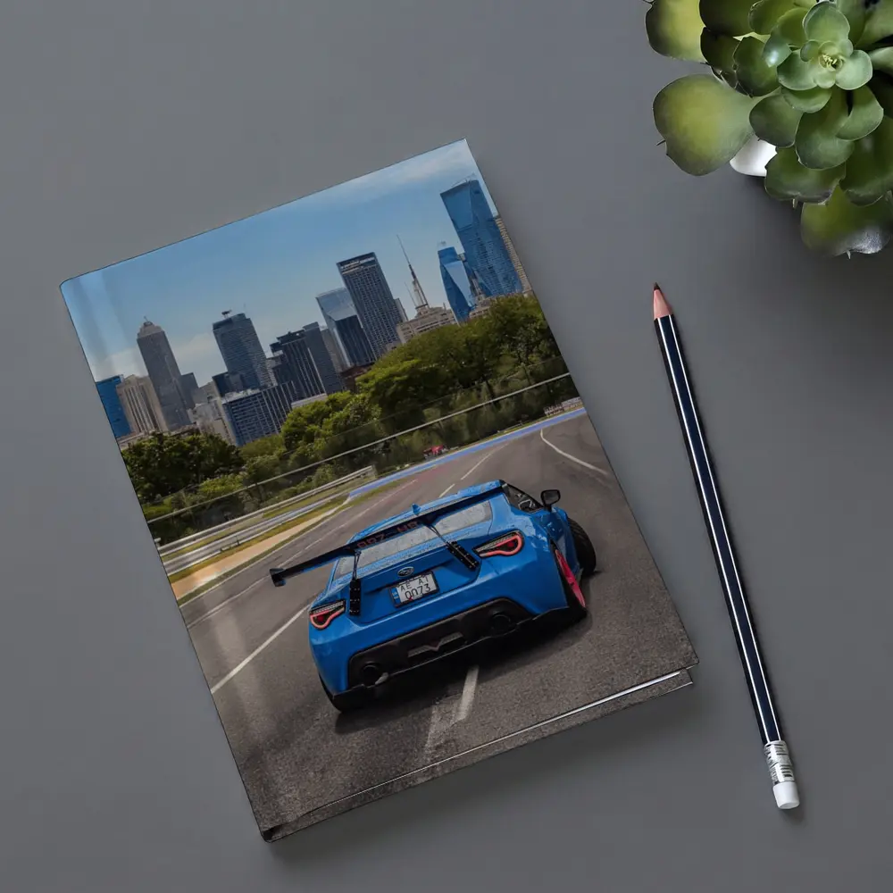 Blue Subaru BRZ on City Track – Notebooks