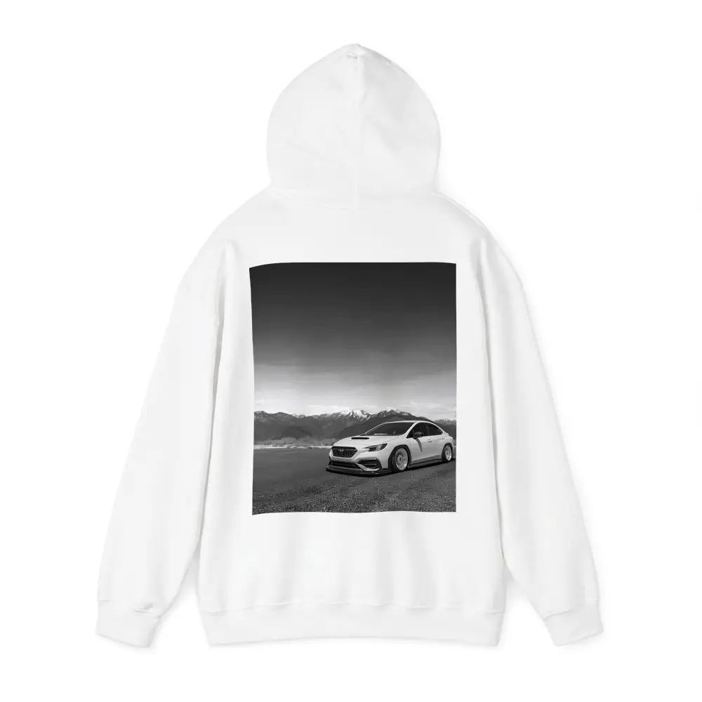 Subaru WRX Slammed Black White Mountains – Hoodies