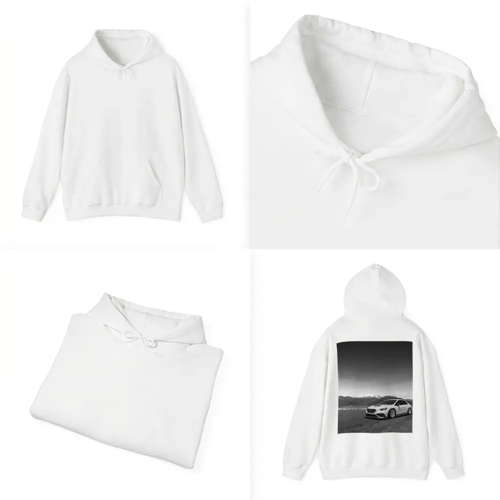 Subaru WRX Slammed Black White Mountains – Hoodies