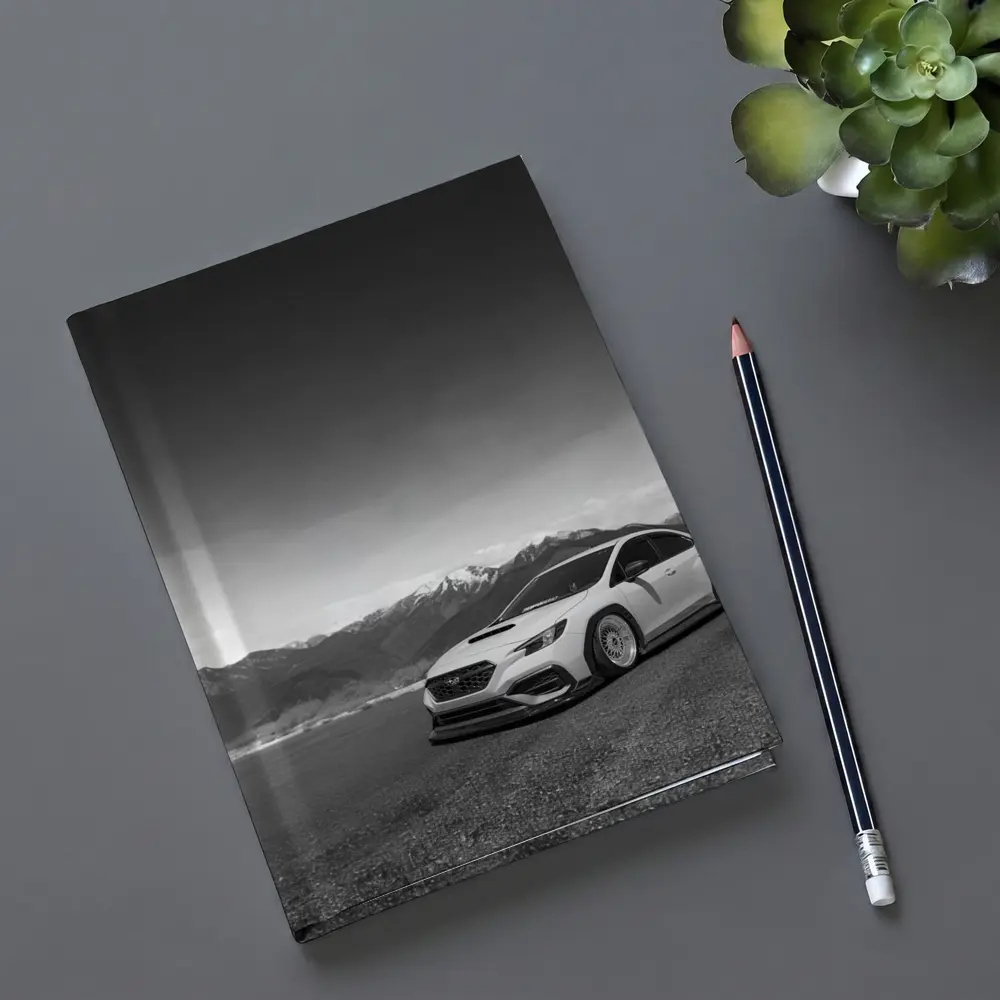 Subaru WRX Slammed Black White Mountains – Notebooks