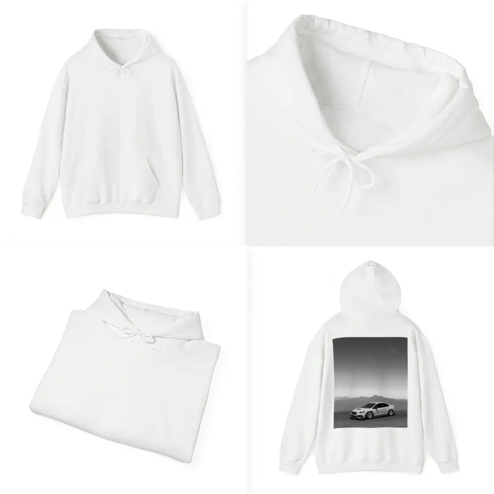 Subaru WRX Black White Mountain Backdrop – Hoodies